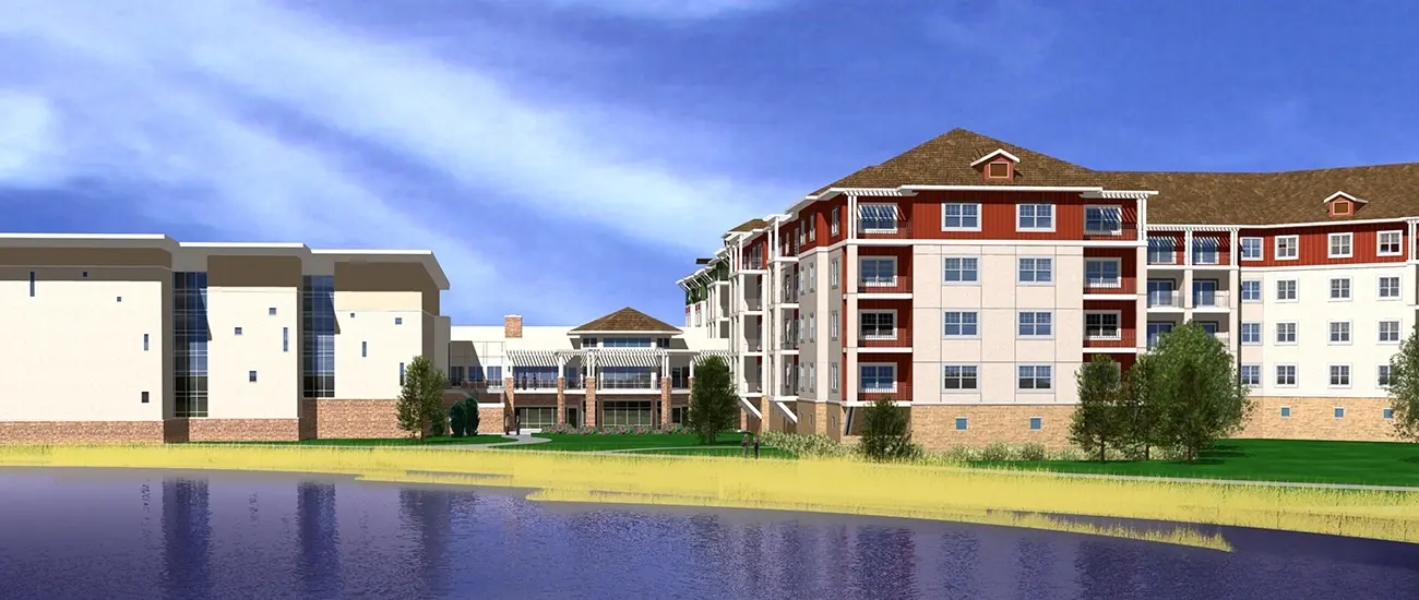 senior-living-community-lakeside-exterior-rendering