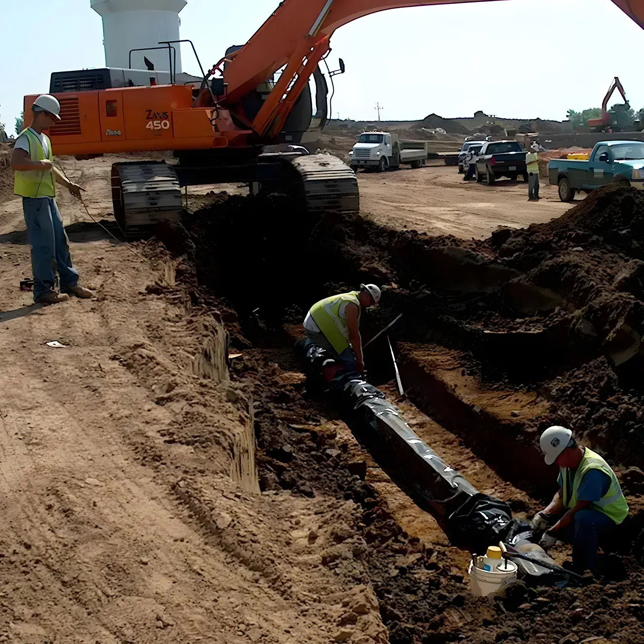 underground-utility-installation-excavation-construction-site